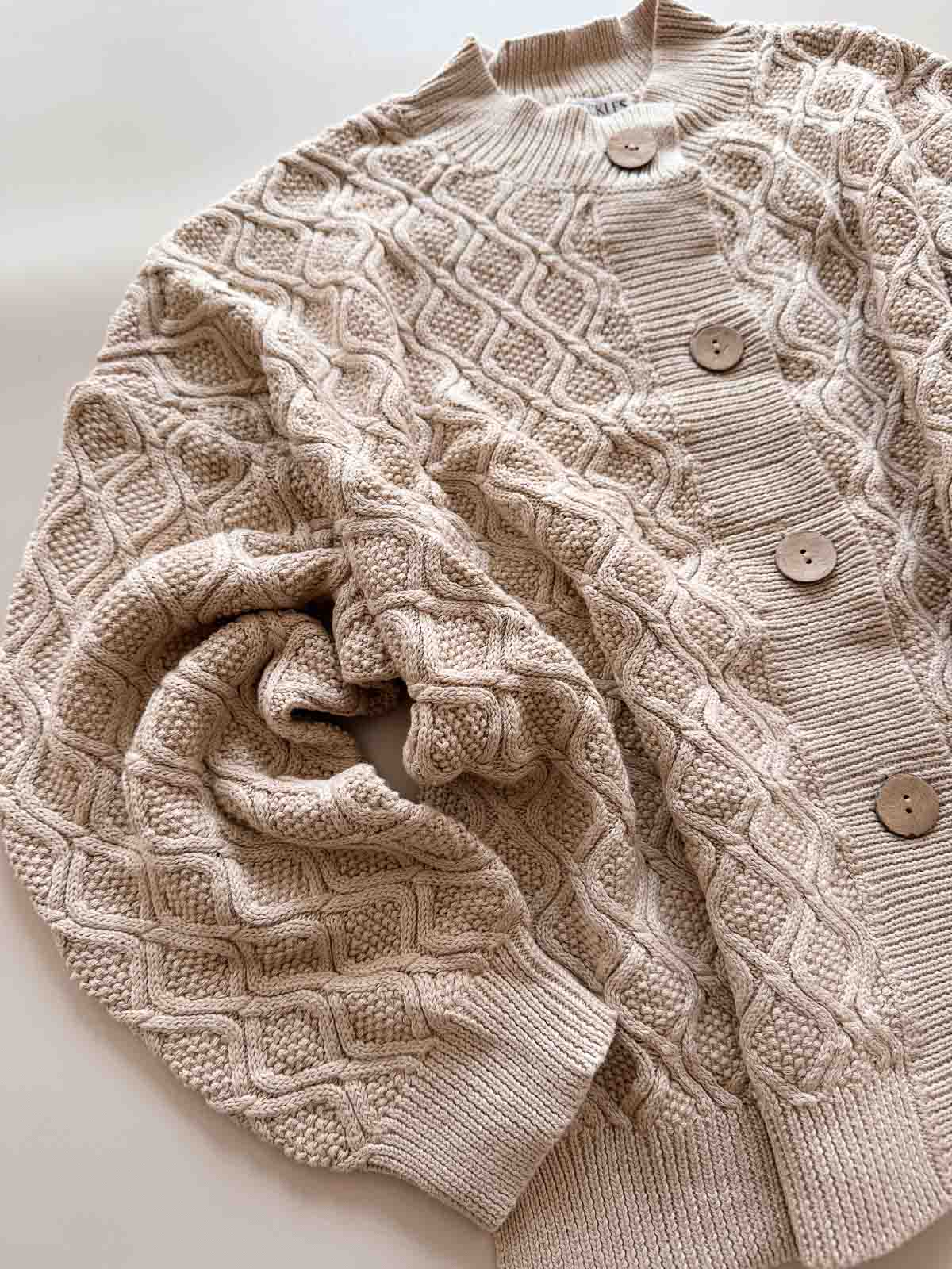 Women's Textured Knit Jumper | Ecru Diamond