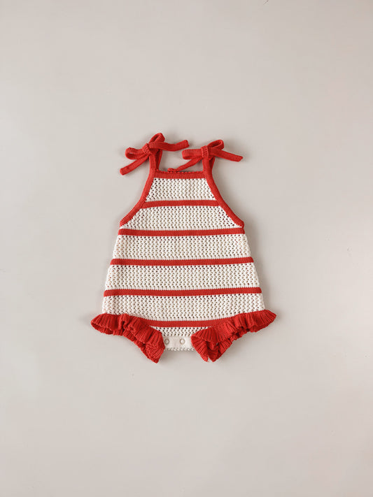 Crochet Knit Cotton Romper
