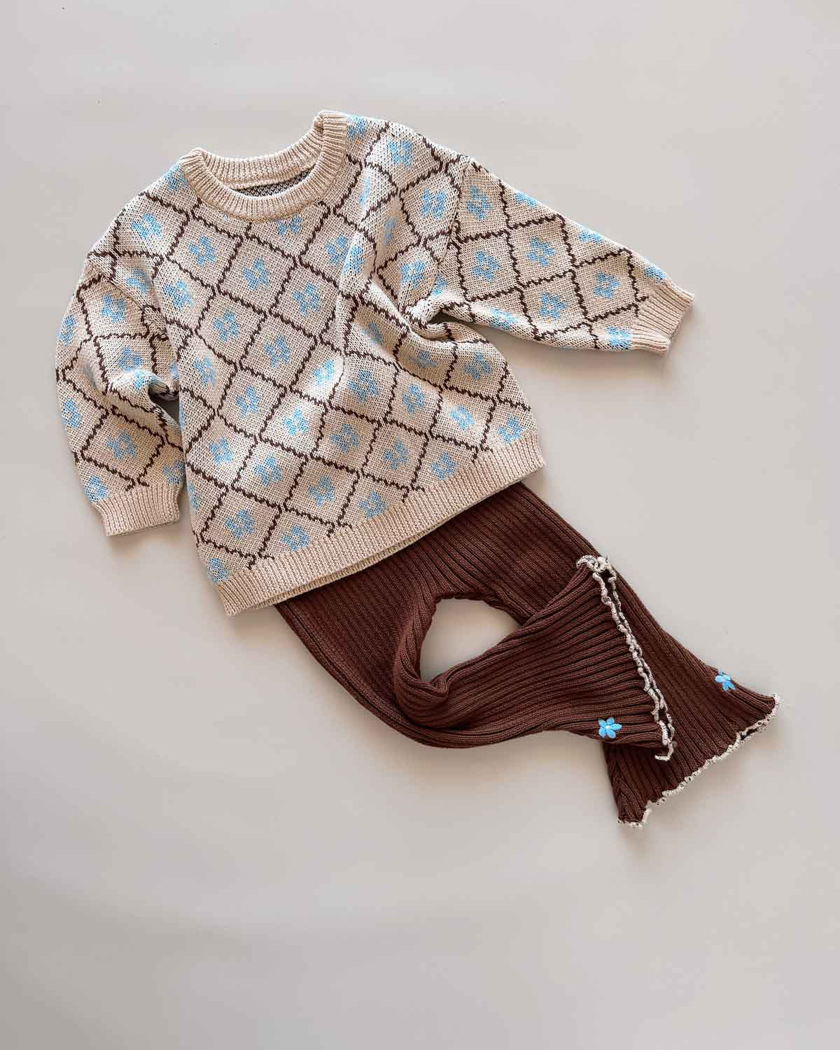 Cotton Knit Jumper | Bluebell