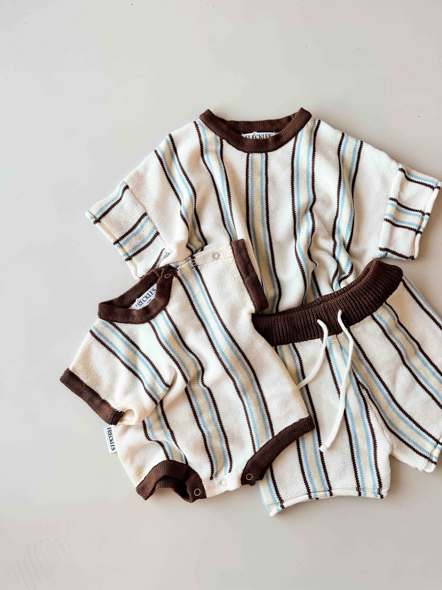 Retro Stripe Knit Top | Azure