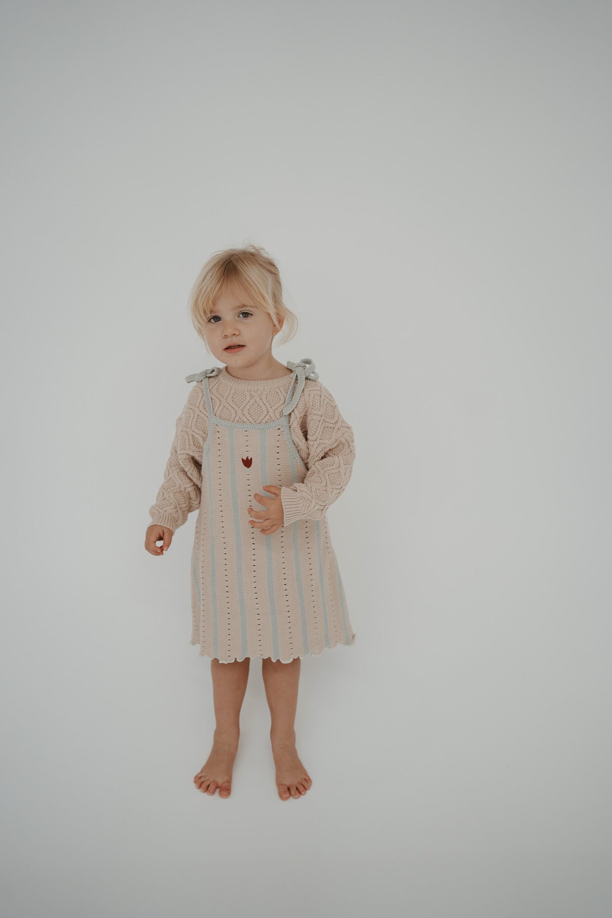 Textured Knit Jumper | Ecru Diamond