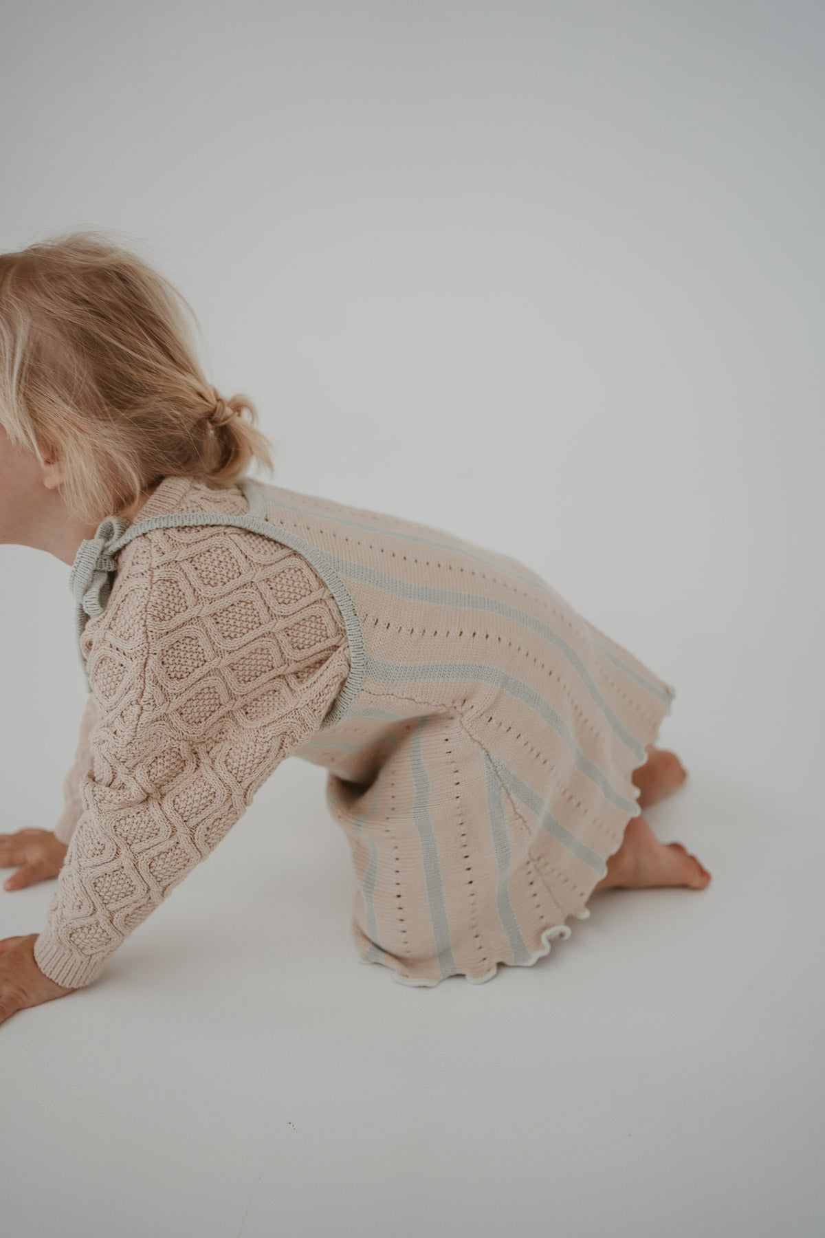 Textured Knit Jumper | Ecru Diamond