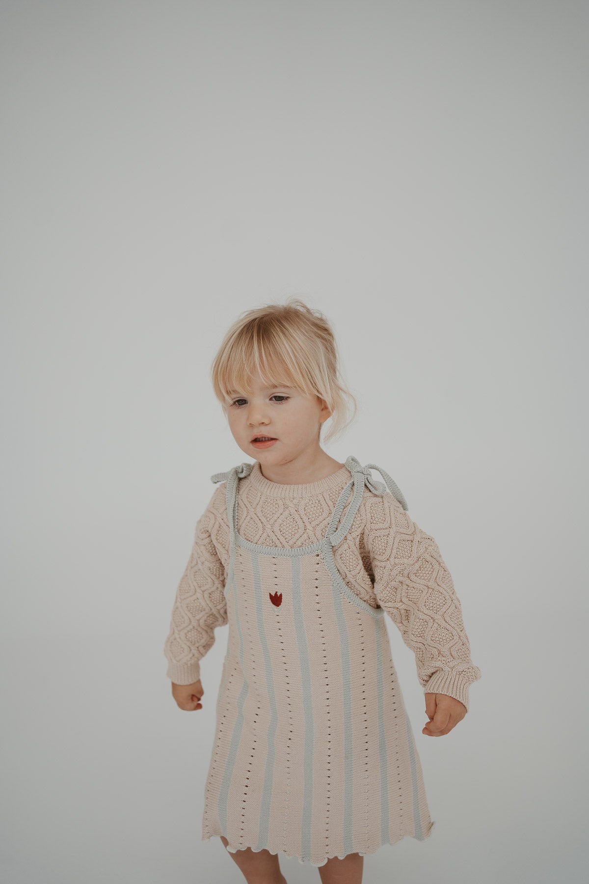 Textured Knit Jumper | Ecru Diamond