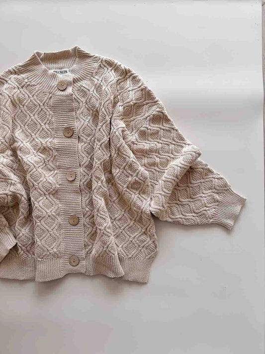 Women's Textured Knit Jumper | Ecru Diamond