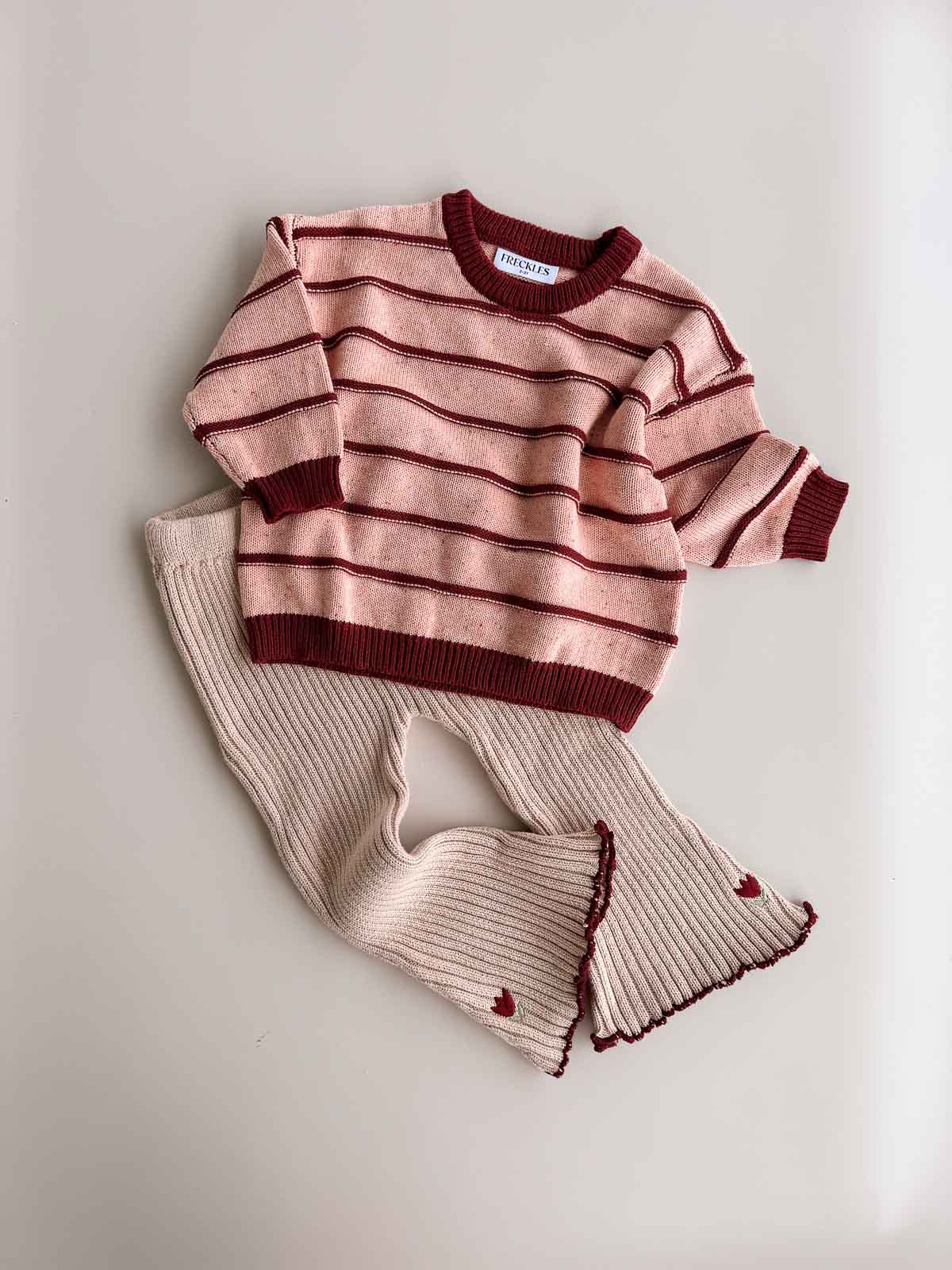 Raised Stripe Jumper | Sherbet Berry