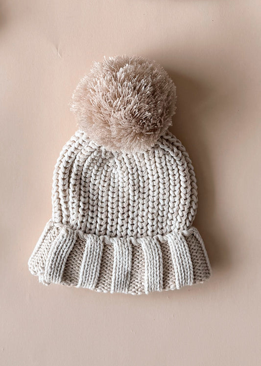 Chunky Cotton Beanie | Oat