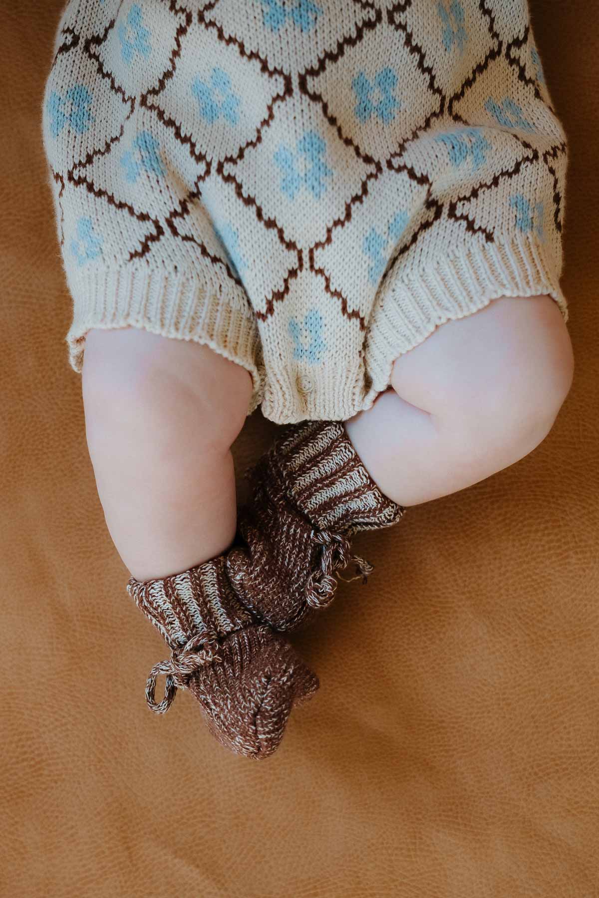 Cotton Knit Romper | Bluebell