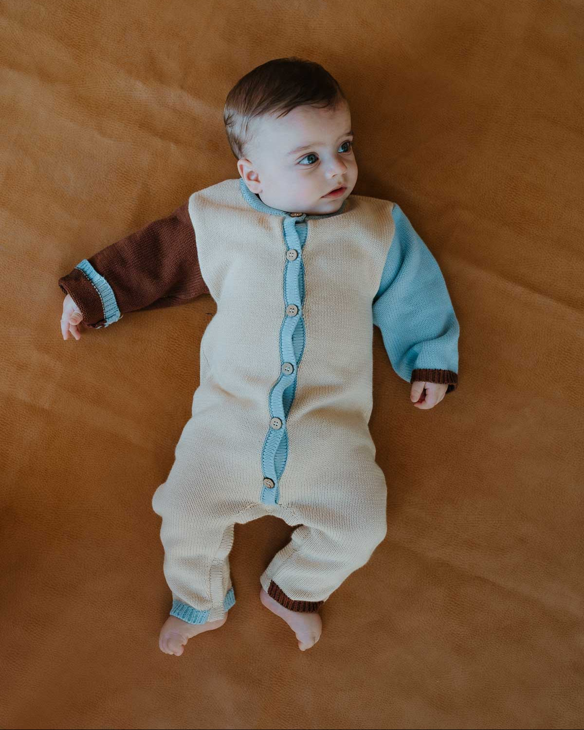 Cotton Knit  Romper | Earth Mix