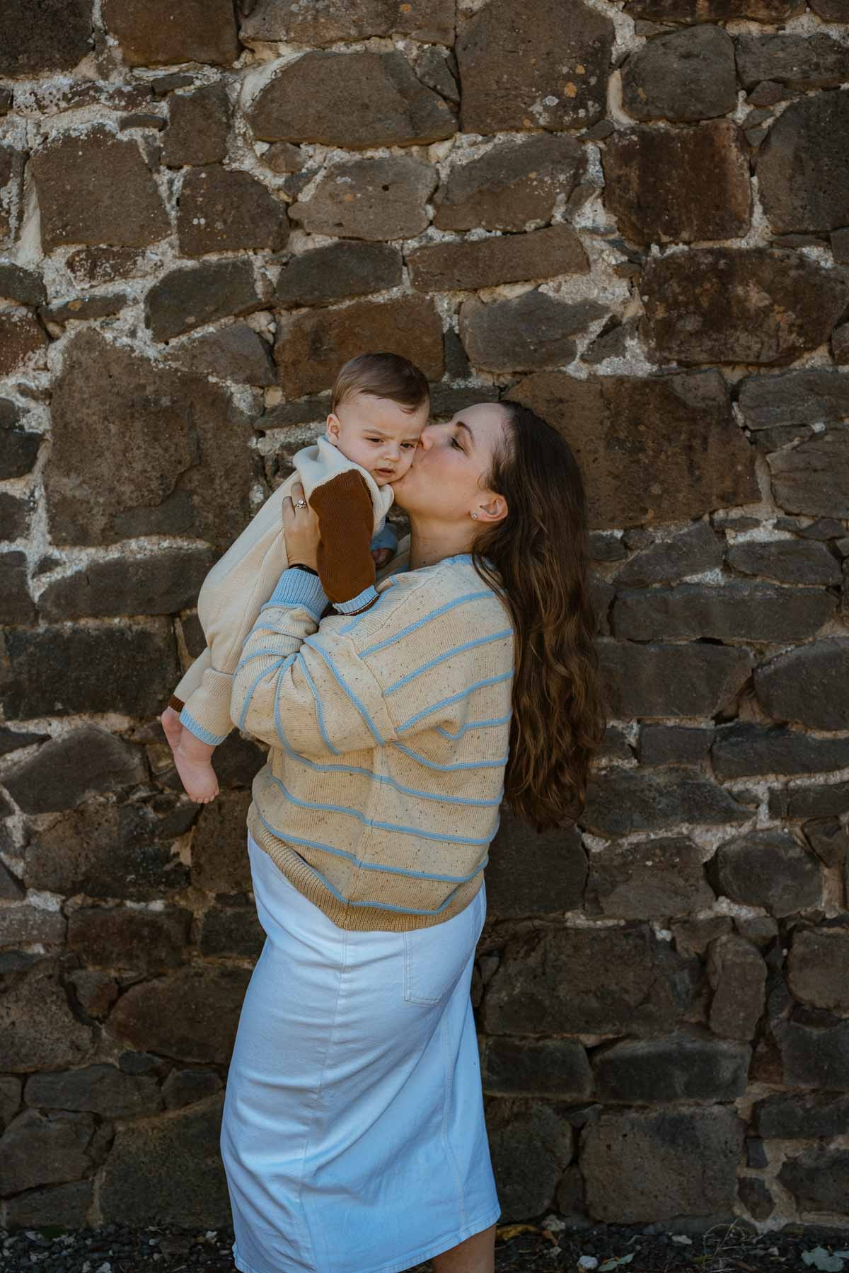 Cotton Womens Jumper  | Sky Stripe