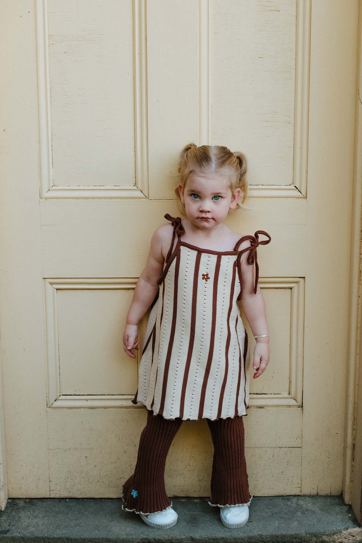 Cotton Knit Bell Pants | Bluebell