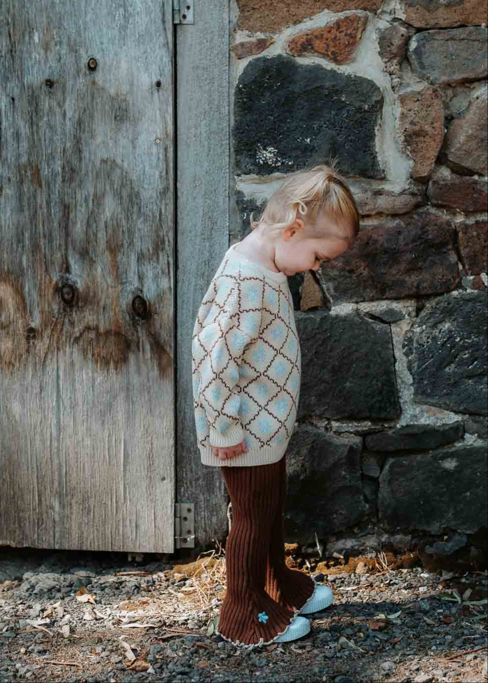 Cotton Knit Jumper | Bluebell