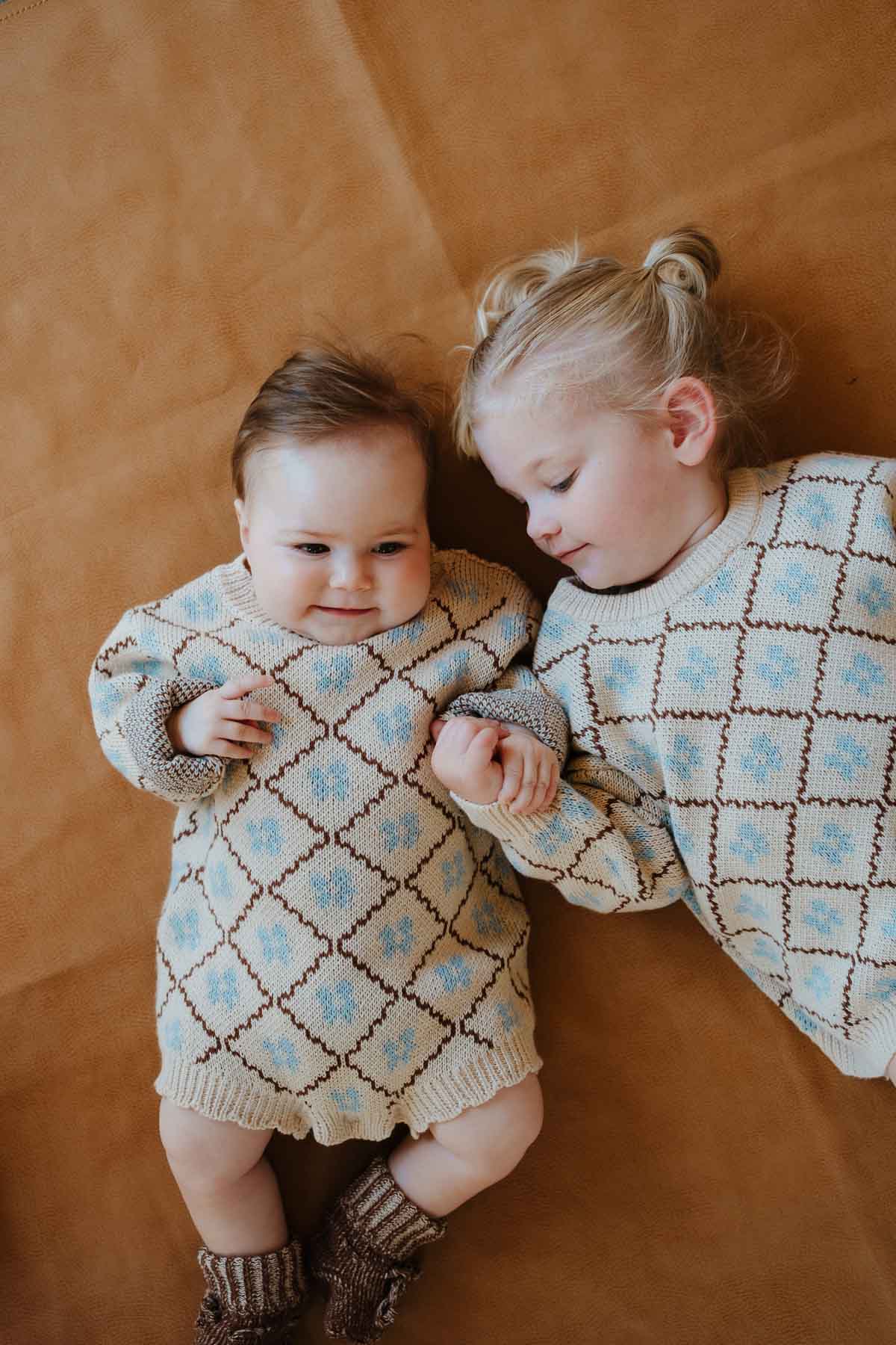 Cotton Knit Romper | Bluebell