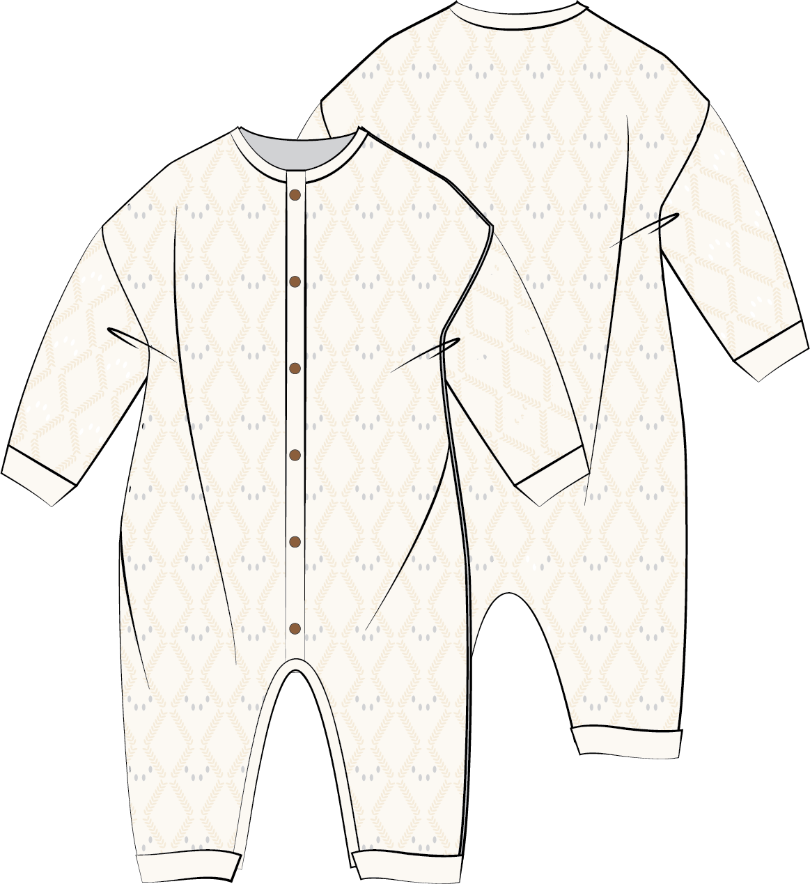 Mila Pointelle Full Romper | Snow