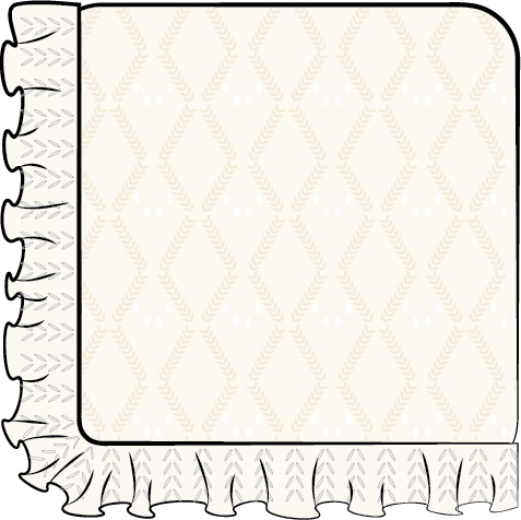 Mila Pointelle Frill Blanket | Snow