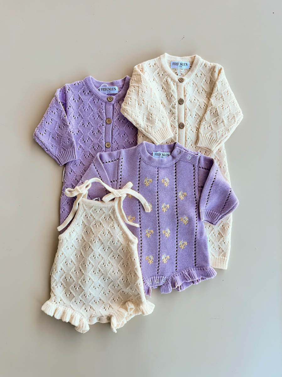 Mila Pointelle Full Romper | Aster