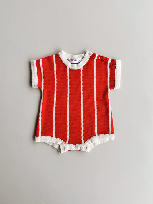 Pre-Order Retro Stripe Cotton Romper | Winterberry