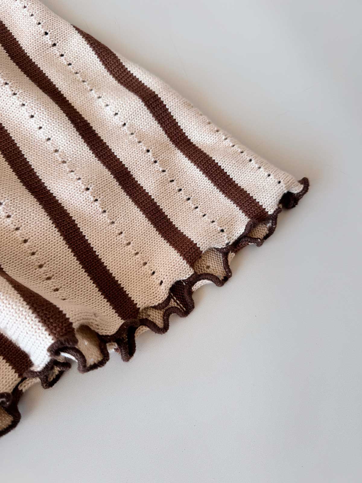 Cotton Tie Dress | Chocolate Stripe