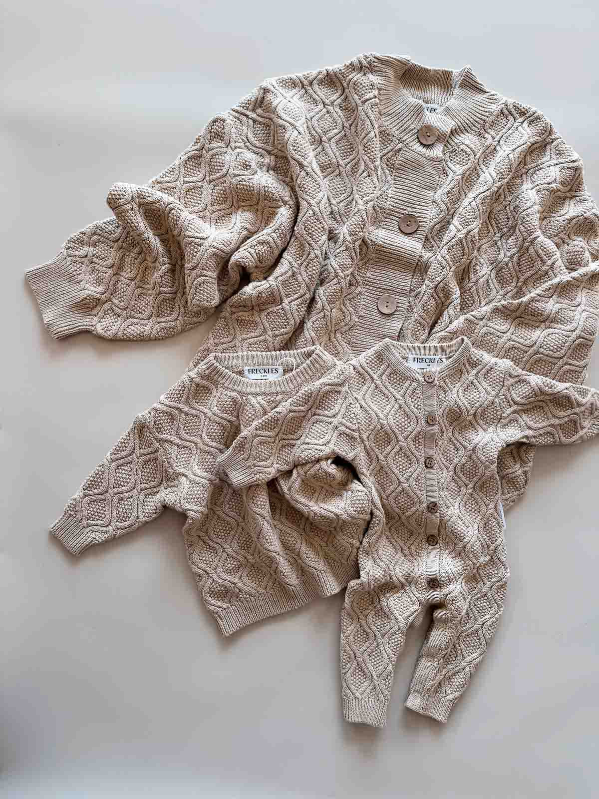 Women's Textured Knit Jumper | Ecru Diamond