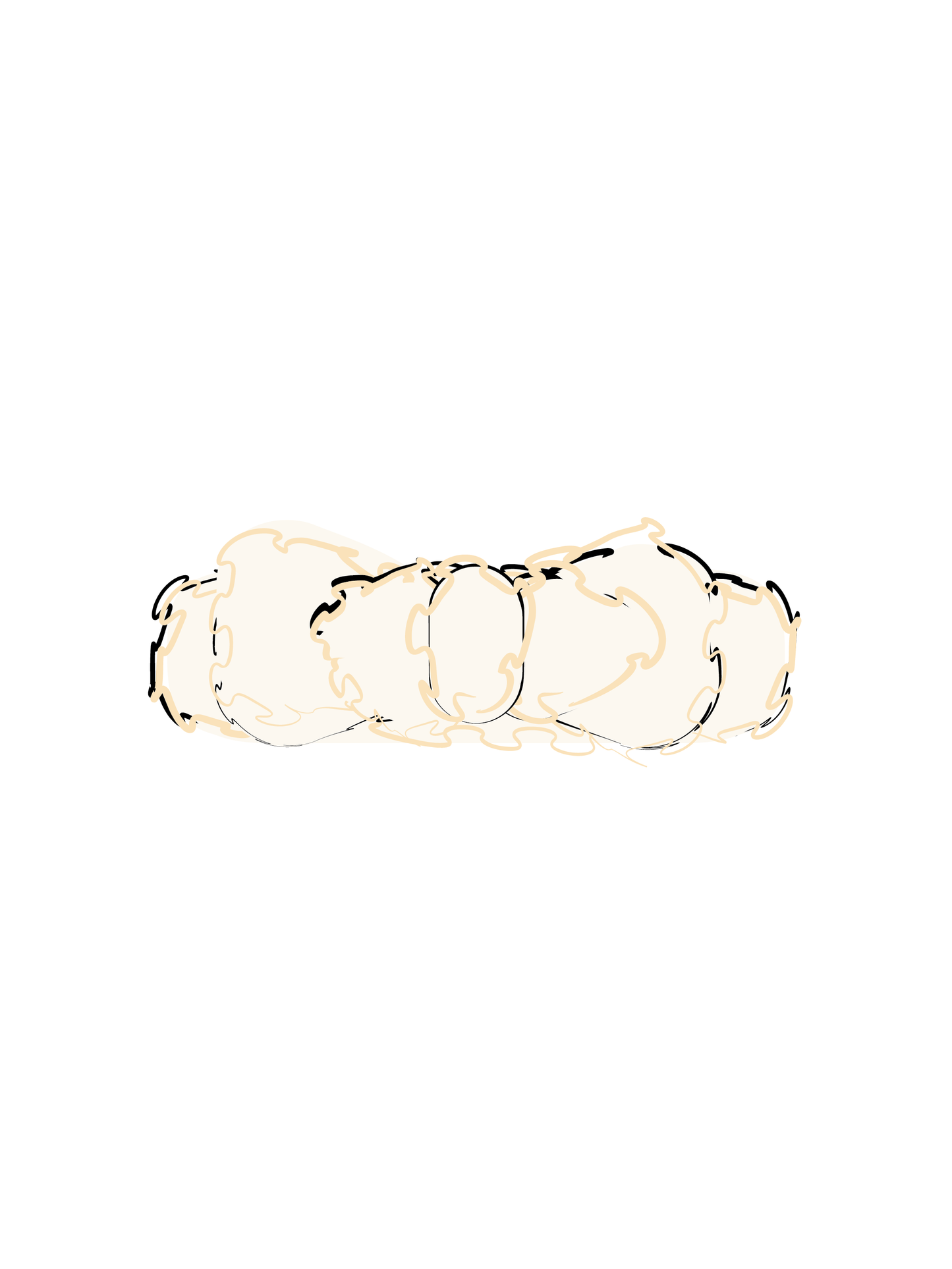 PRE-ORDER Knit Frill Baby Headband | Snow/Butter
