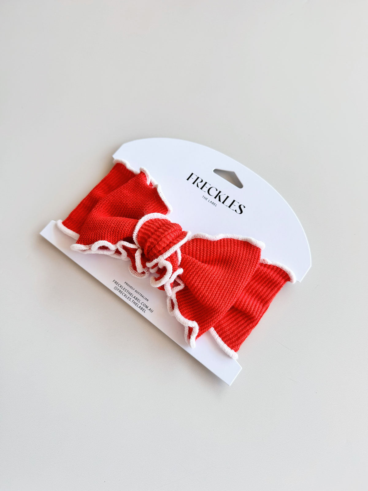 Pre-Order Knit Frill Baby Headband | Winterberry/Snow