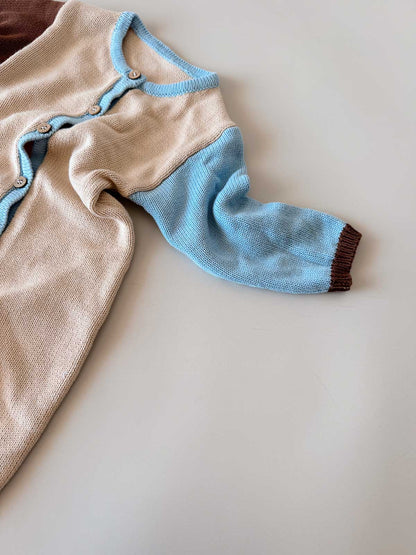 Cotton Knit  Romper | Earth Mix