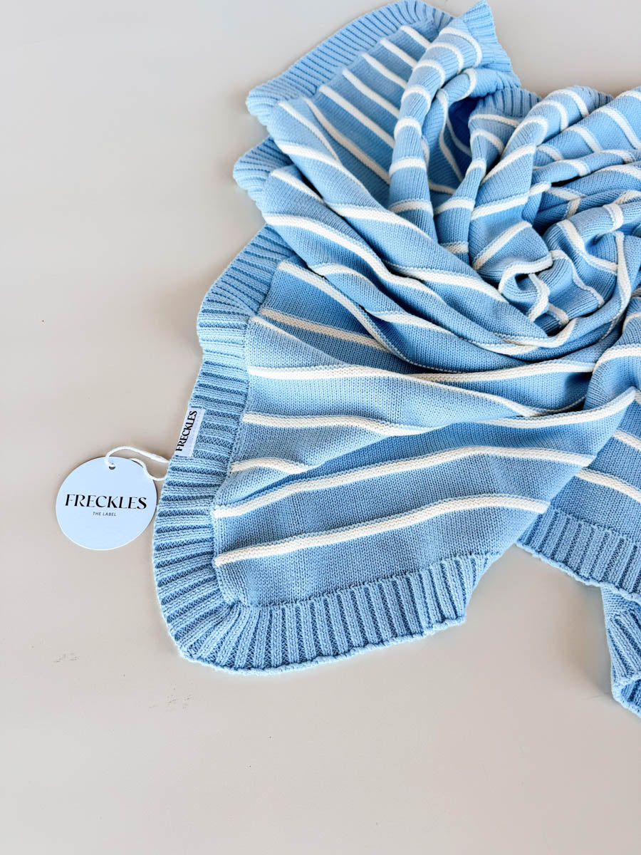 Raised Stripe Blanket | Arctic