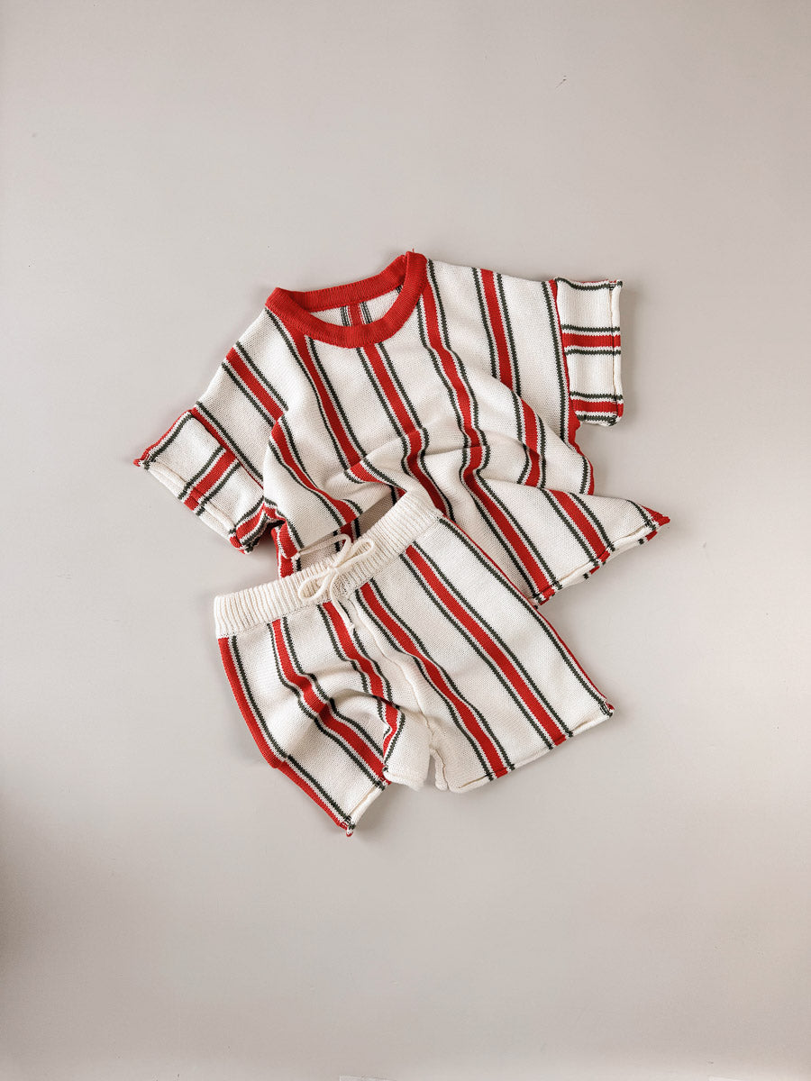 Retro Stripe Cotton Knit Tee