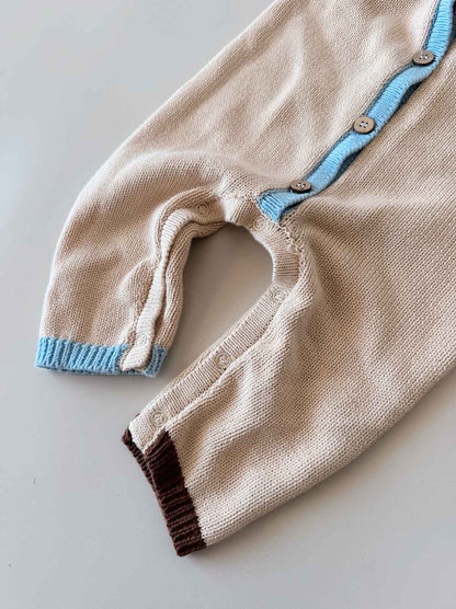 Cotton Knit  Romper | Earth Mix