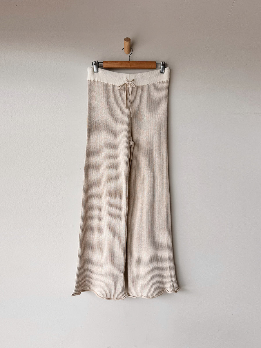 Women's Fine Rib Pants | Sand