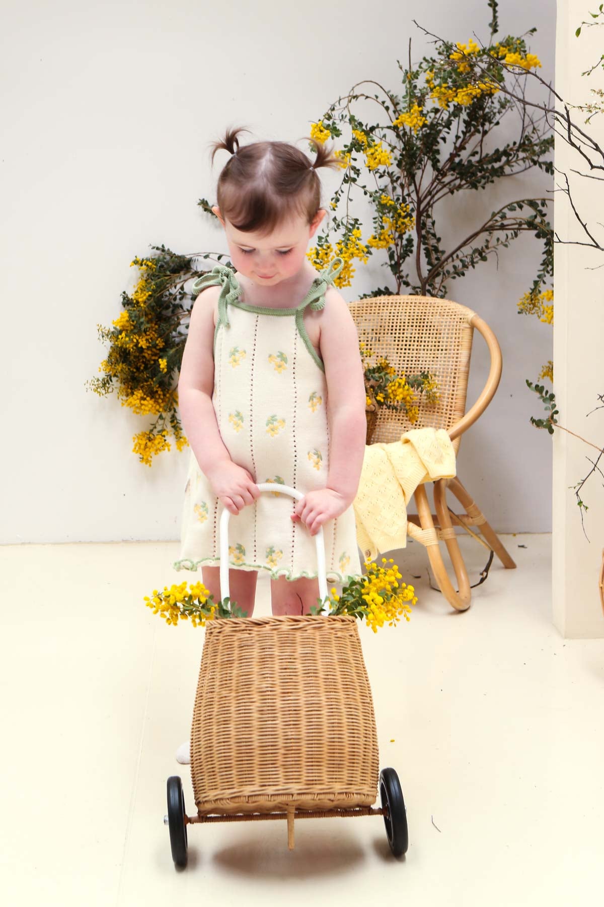 Bloom Pointelle Tie Dress | Snow/Sage