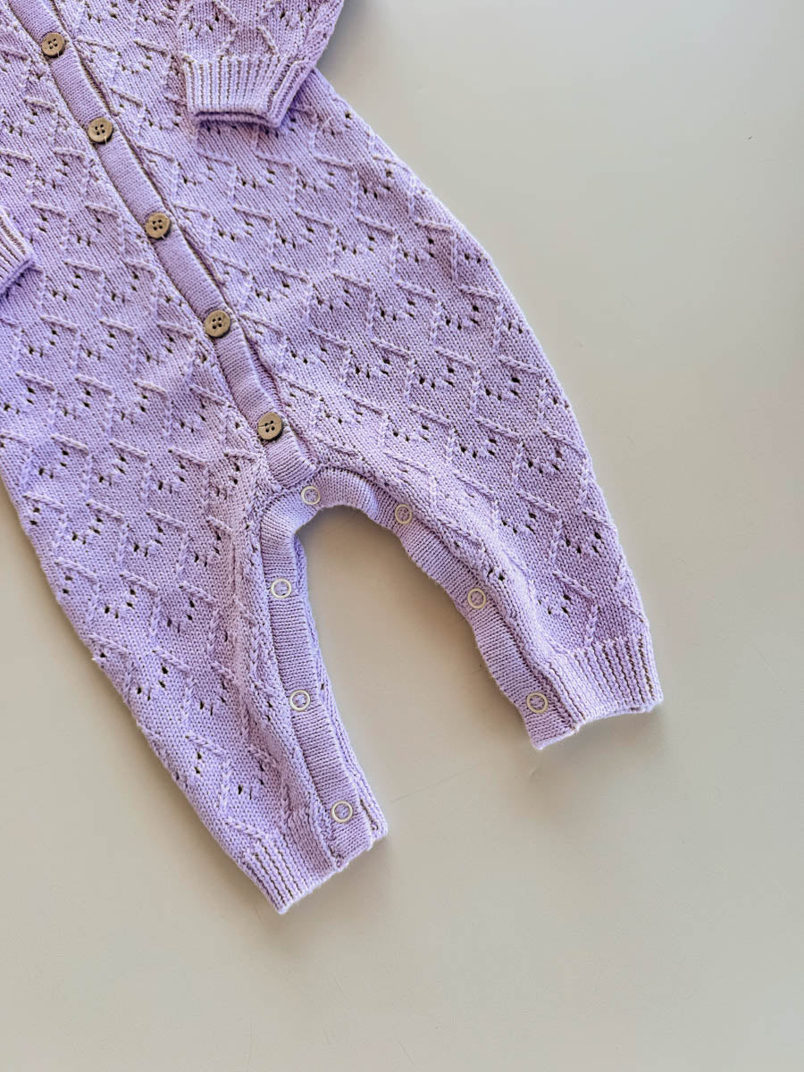 Mila Pointelle Full Romper | Aster