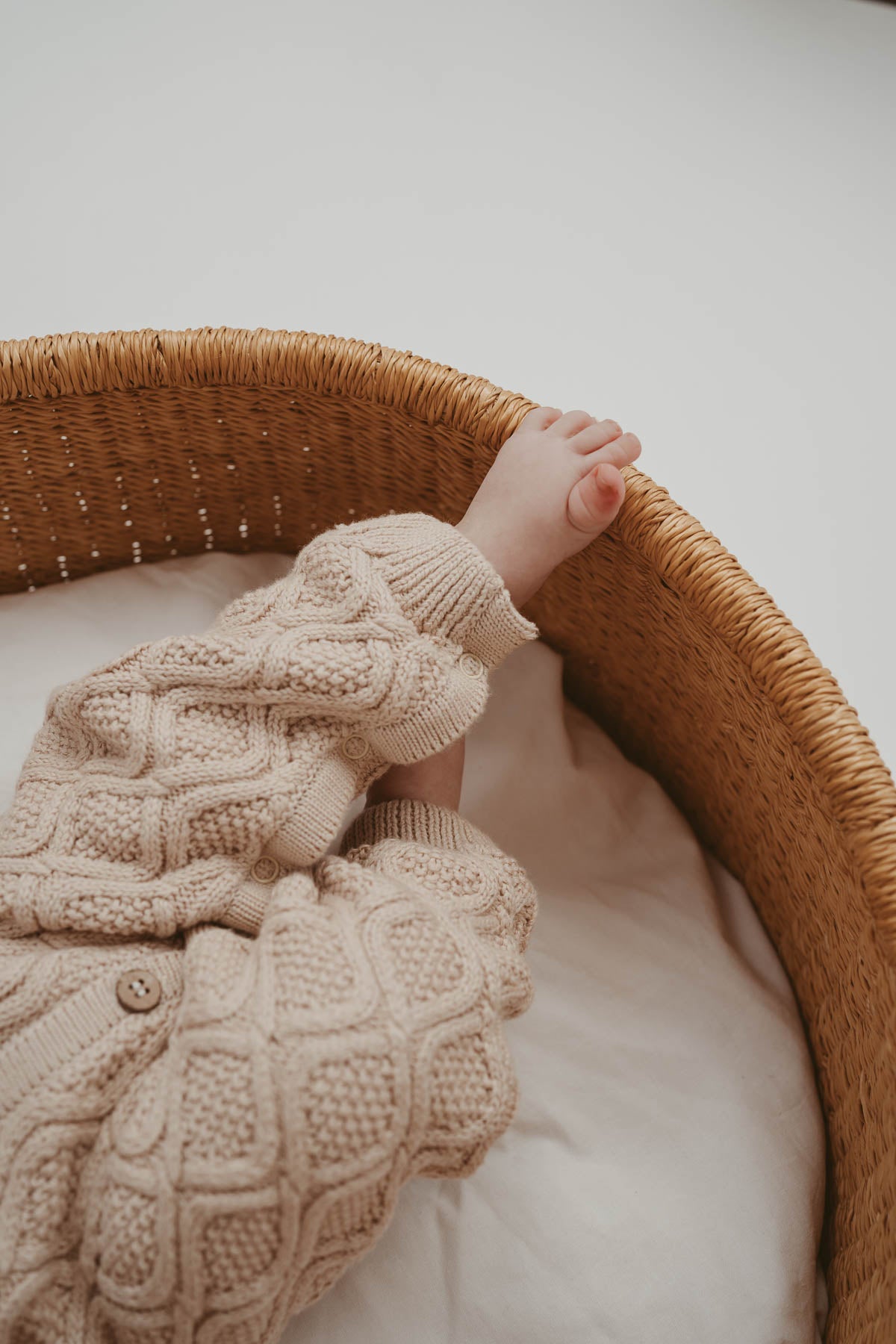 Textured Knit Romper | Ecru Diamond