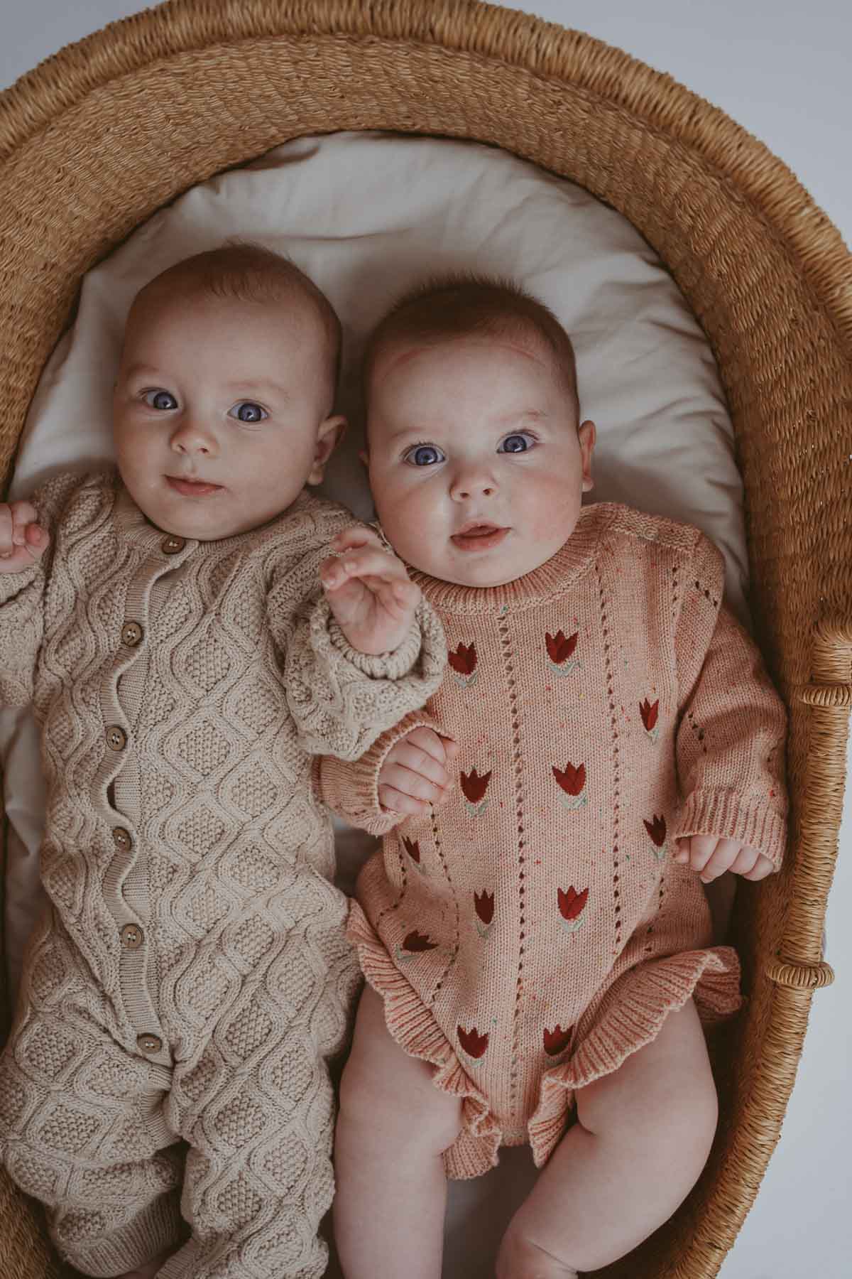 Embroidered Pointelle Romper | Sherbet Tulip