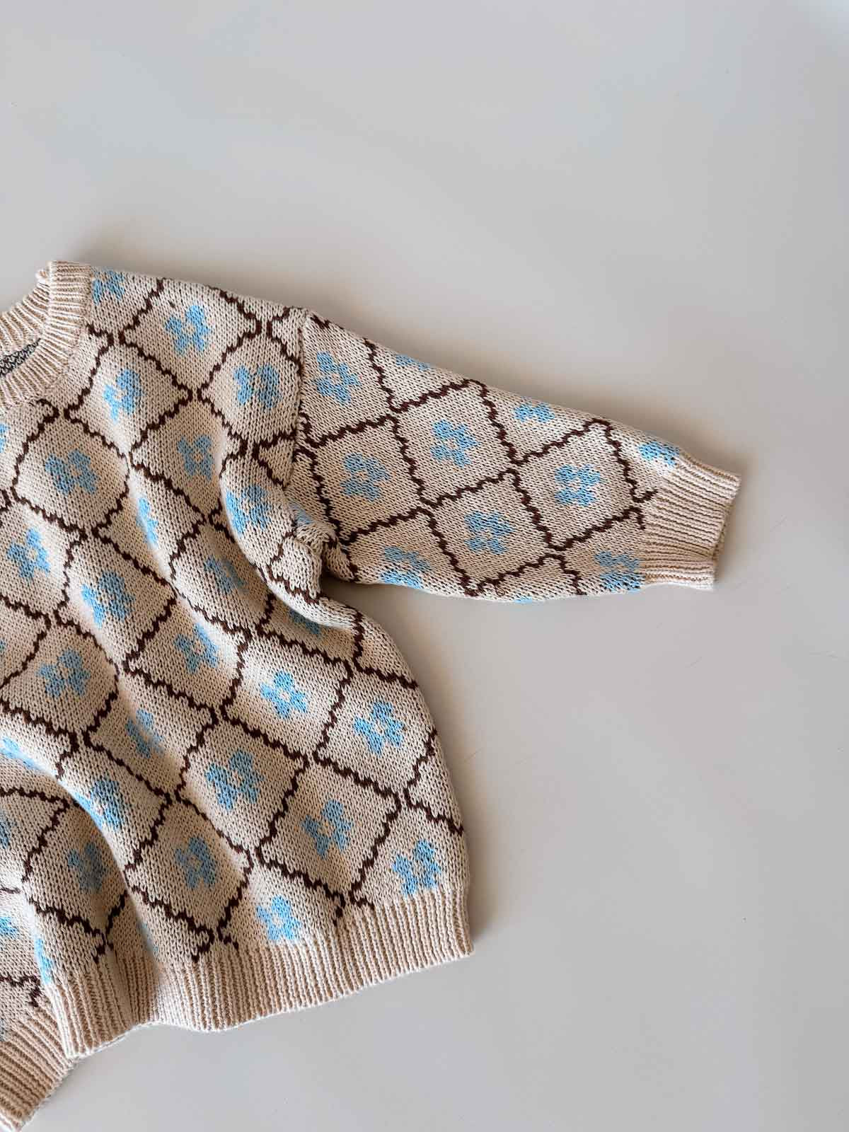 Cotton Knit Jumper | Bluebell