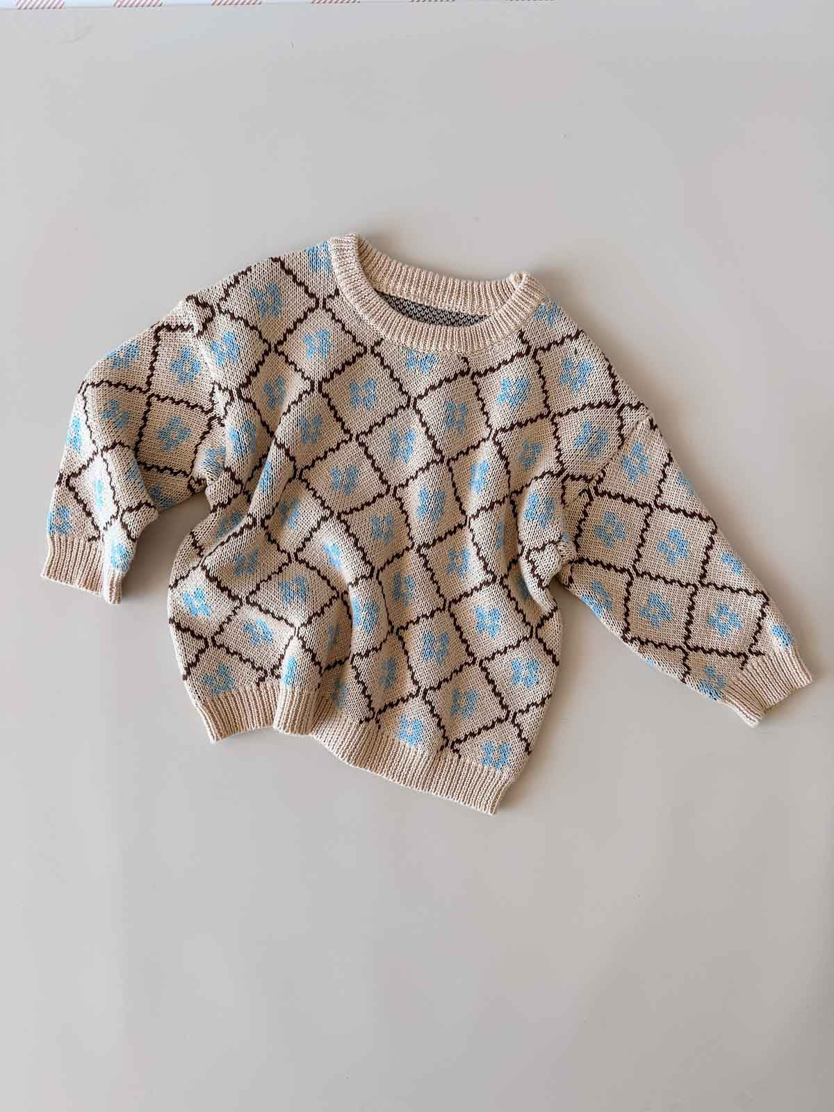 Cotton Knit Jumper | Bluebell