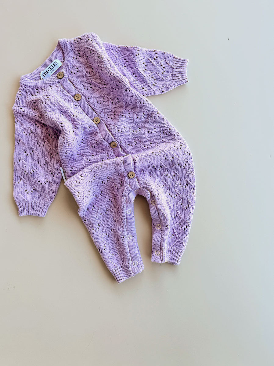 Mila Pointelle Full Romper | Aster