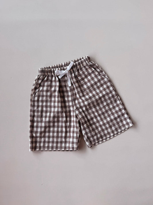 Pop's Bermuda Shorts | Brown Tartan