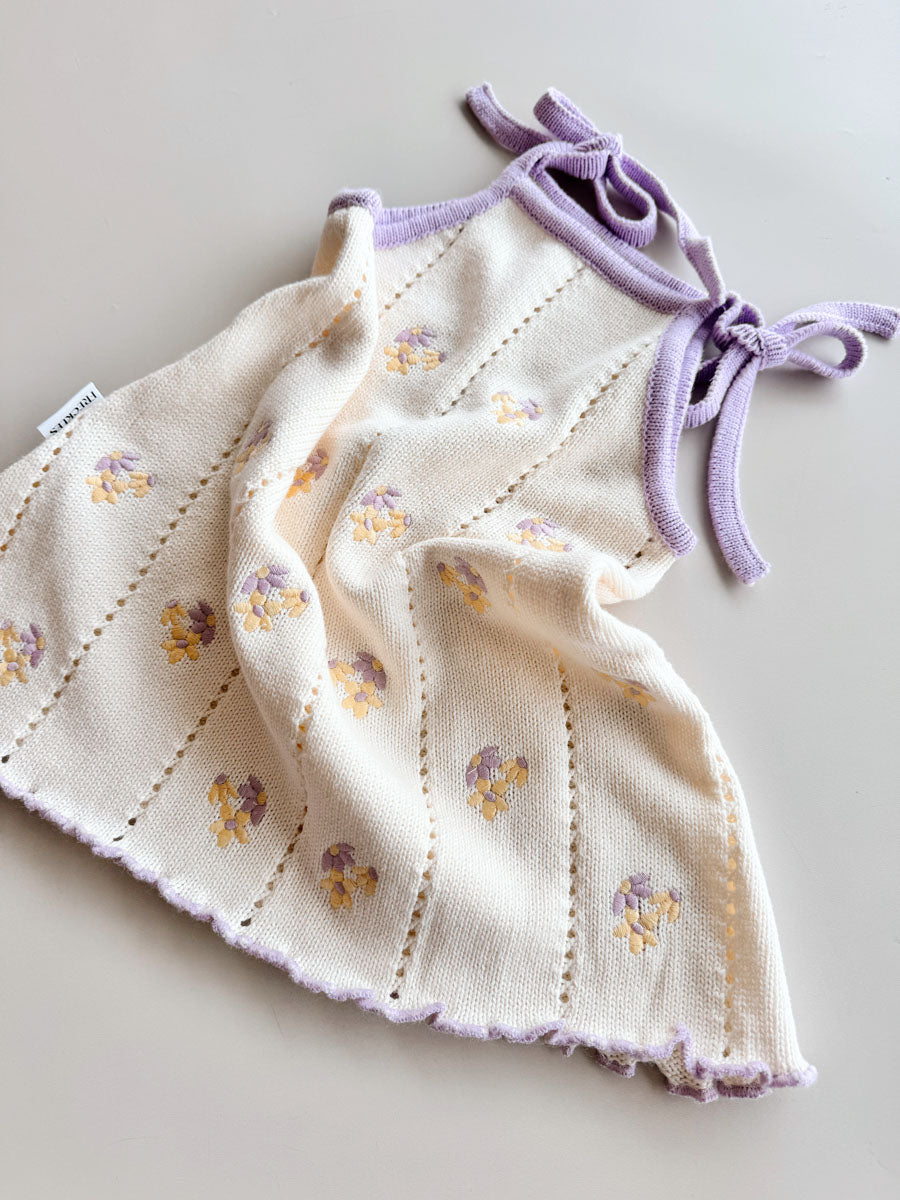 Bloom Pointelle Tie Dress | Aster