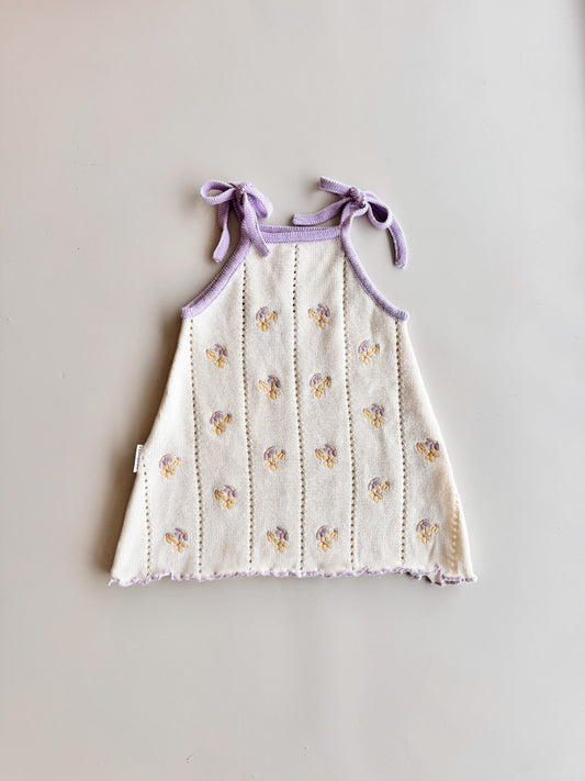 Bloom Pointelle Tie Dress | Aster