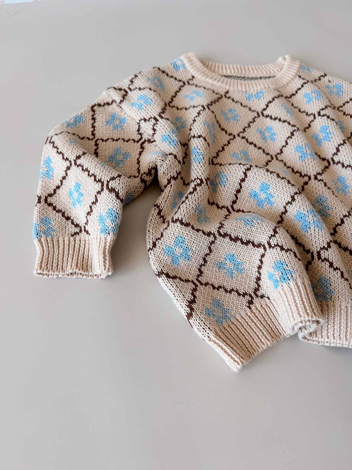 Cotton Knit Jumper | Bluebell