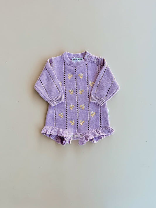 Bloom Pointelle LS Romper | Aster