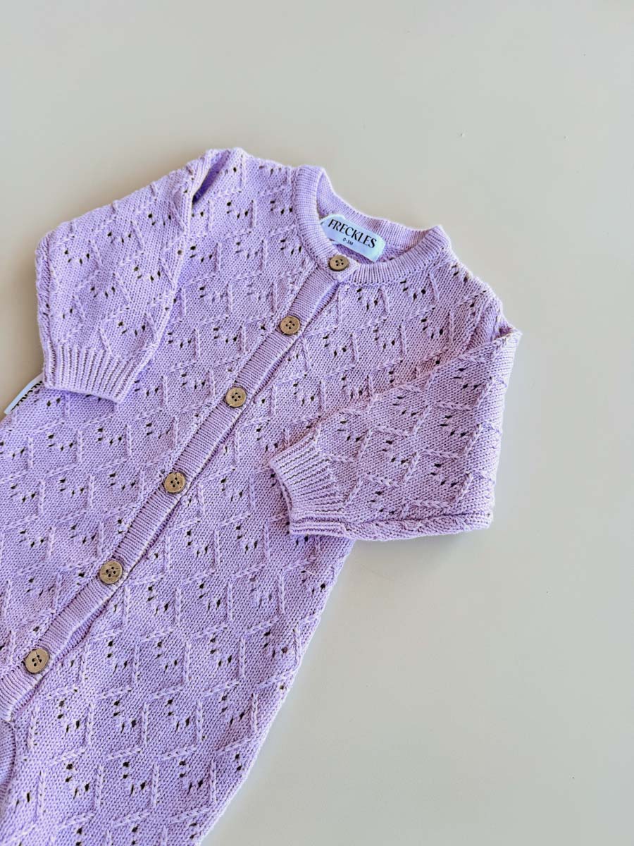 Mila Pointelle Full Romper | Aster