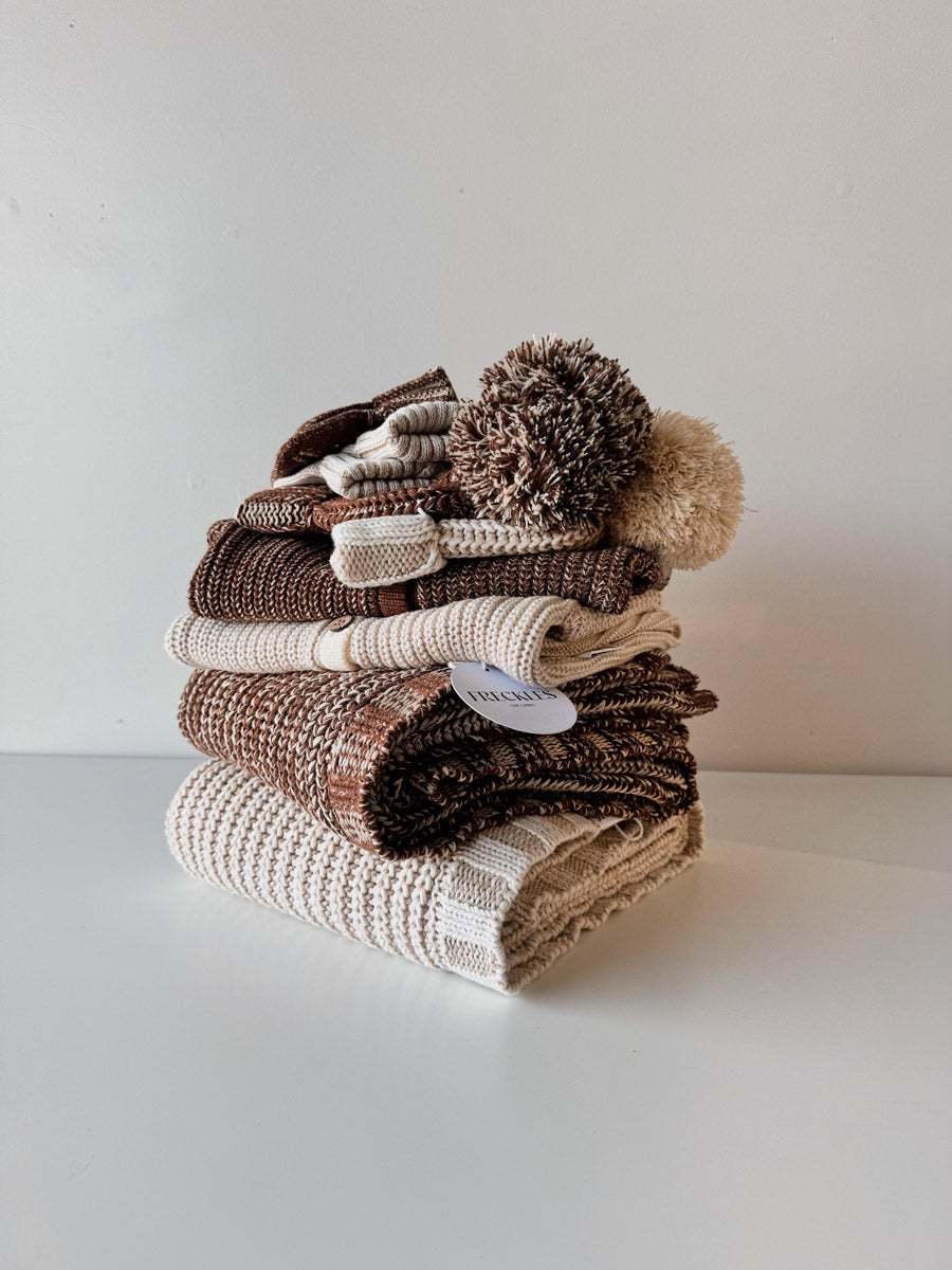 Chunky Knit Blanket | Chocolate