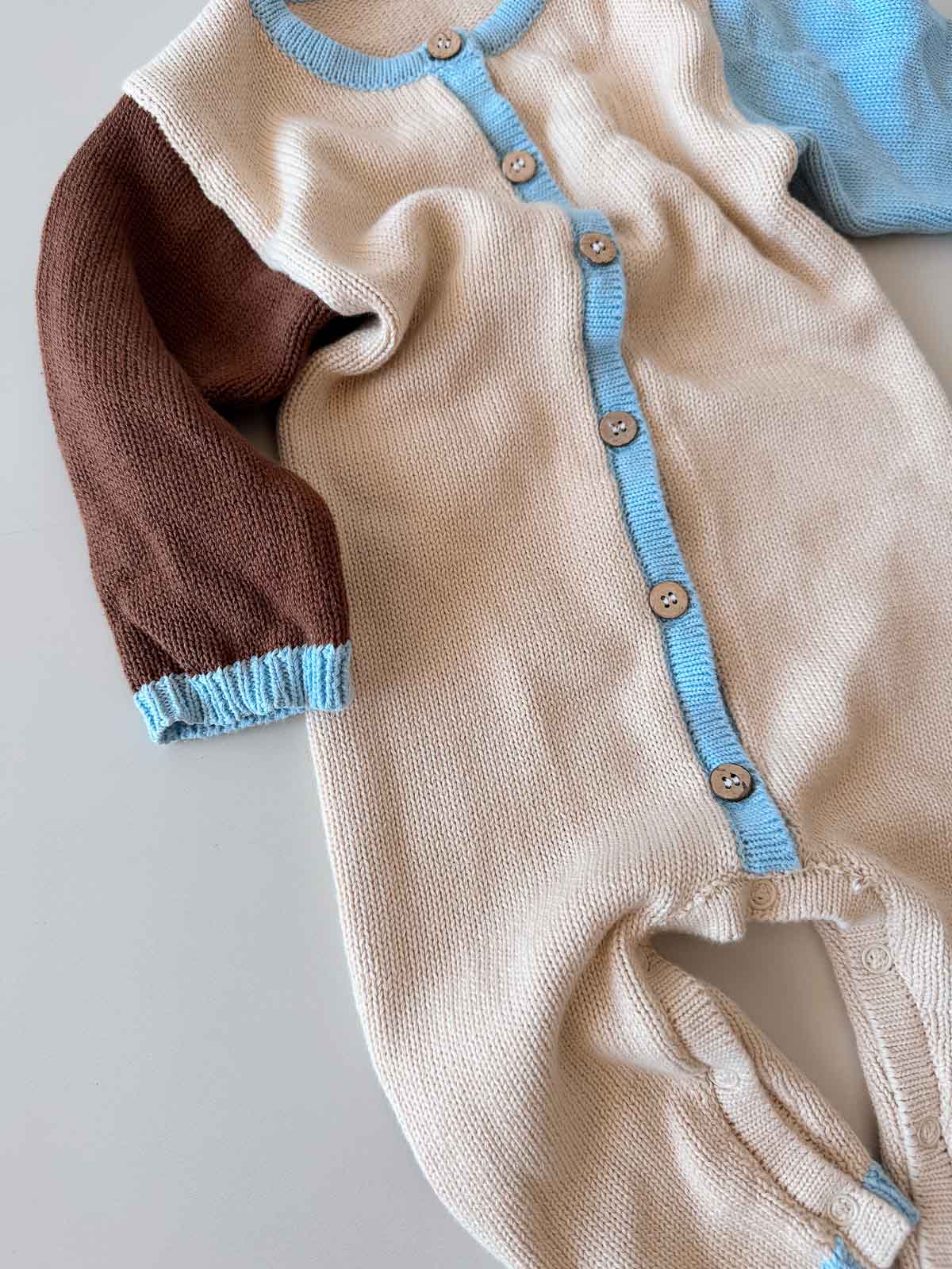 Cotton Knit  Romper | Earth Mix