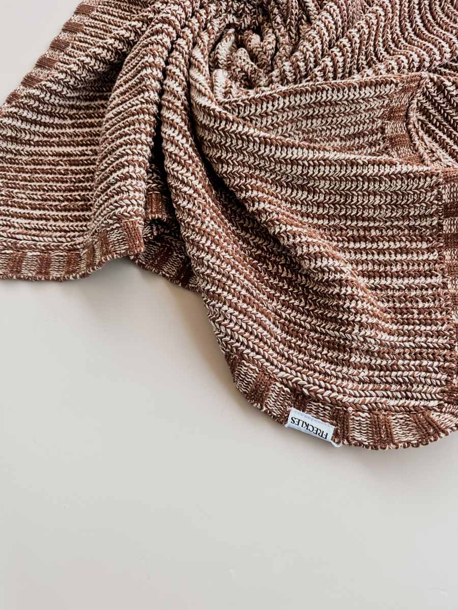 Chunky Knit Blanket | Chocolate
