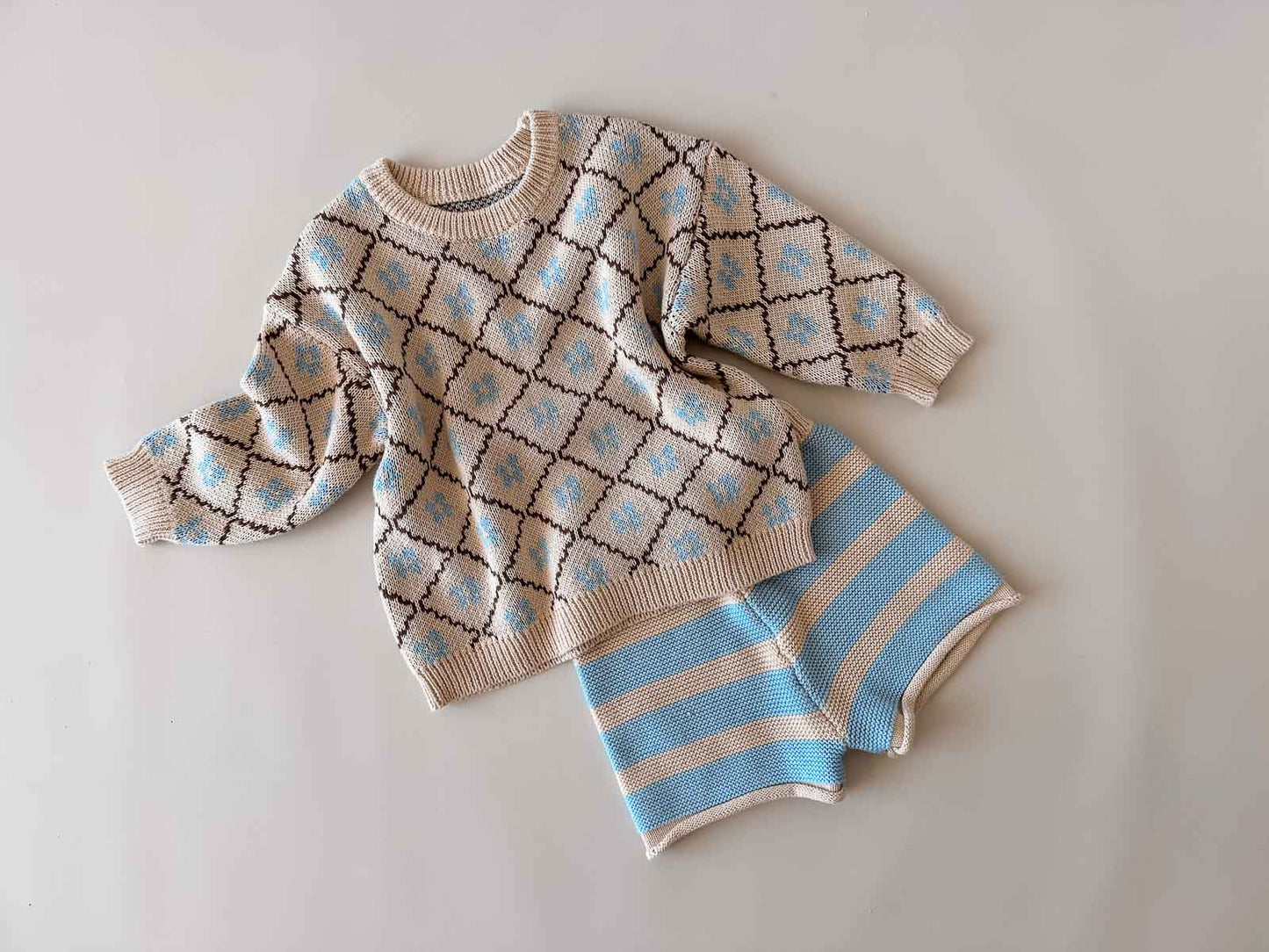 Cotton Knit Jumper | Bluebell