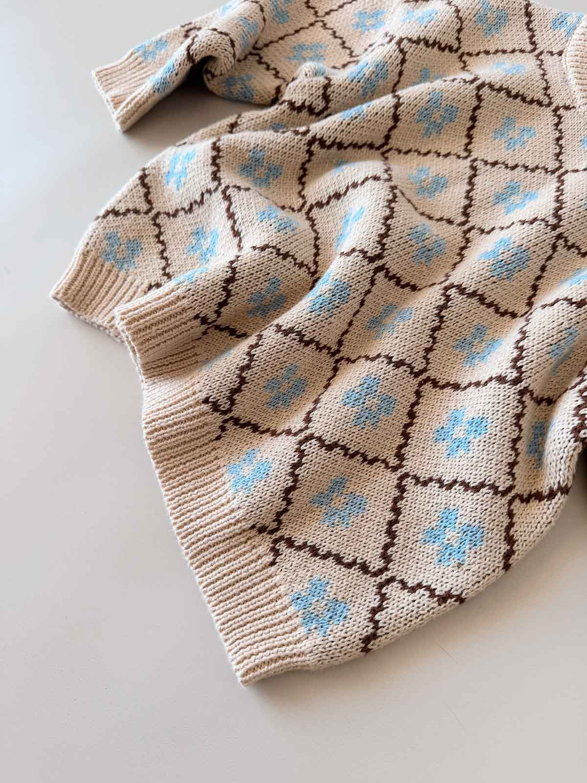 Cotton Knit Jumper | Bluebell