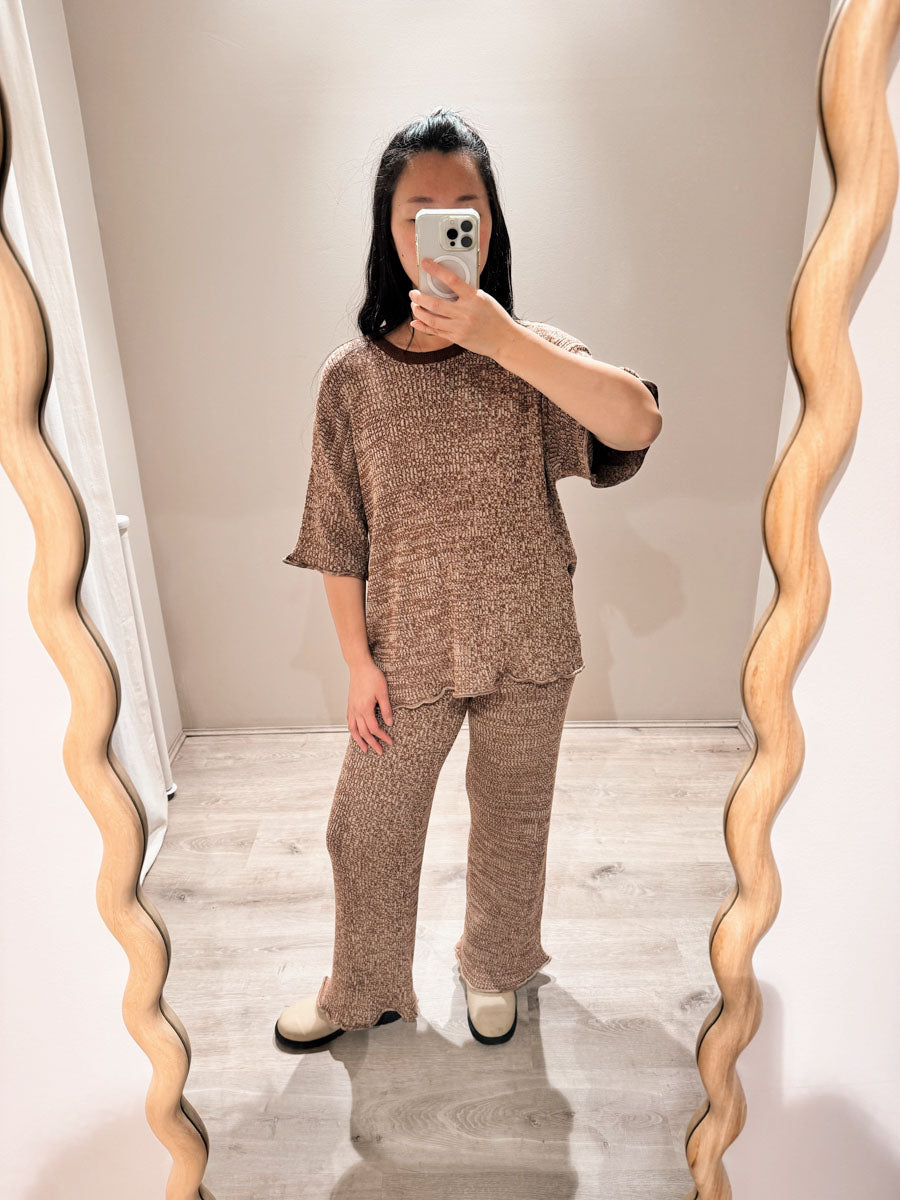 PRE-ORDER Women's Fine Rib SET | Chocolate
