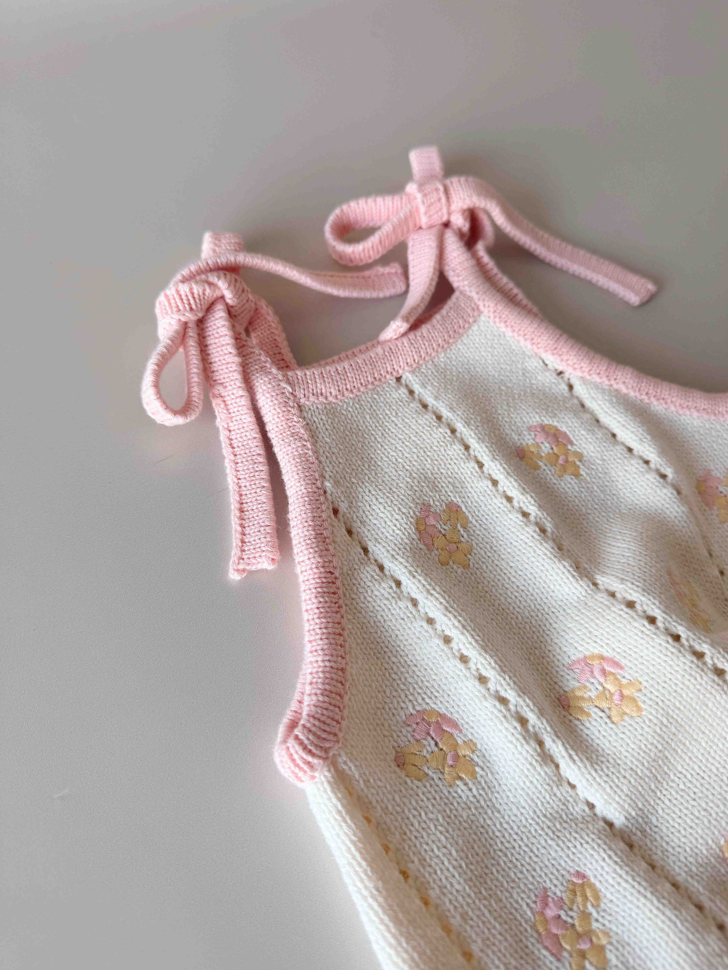 Bloom Pointelle Tie Romper | Cosmos