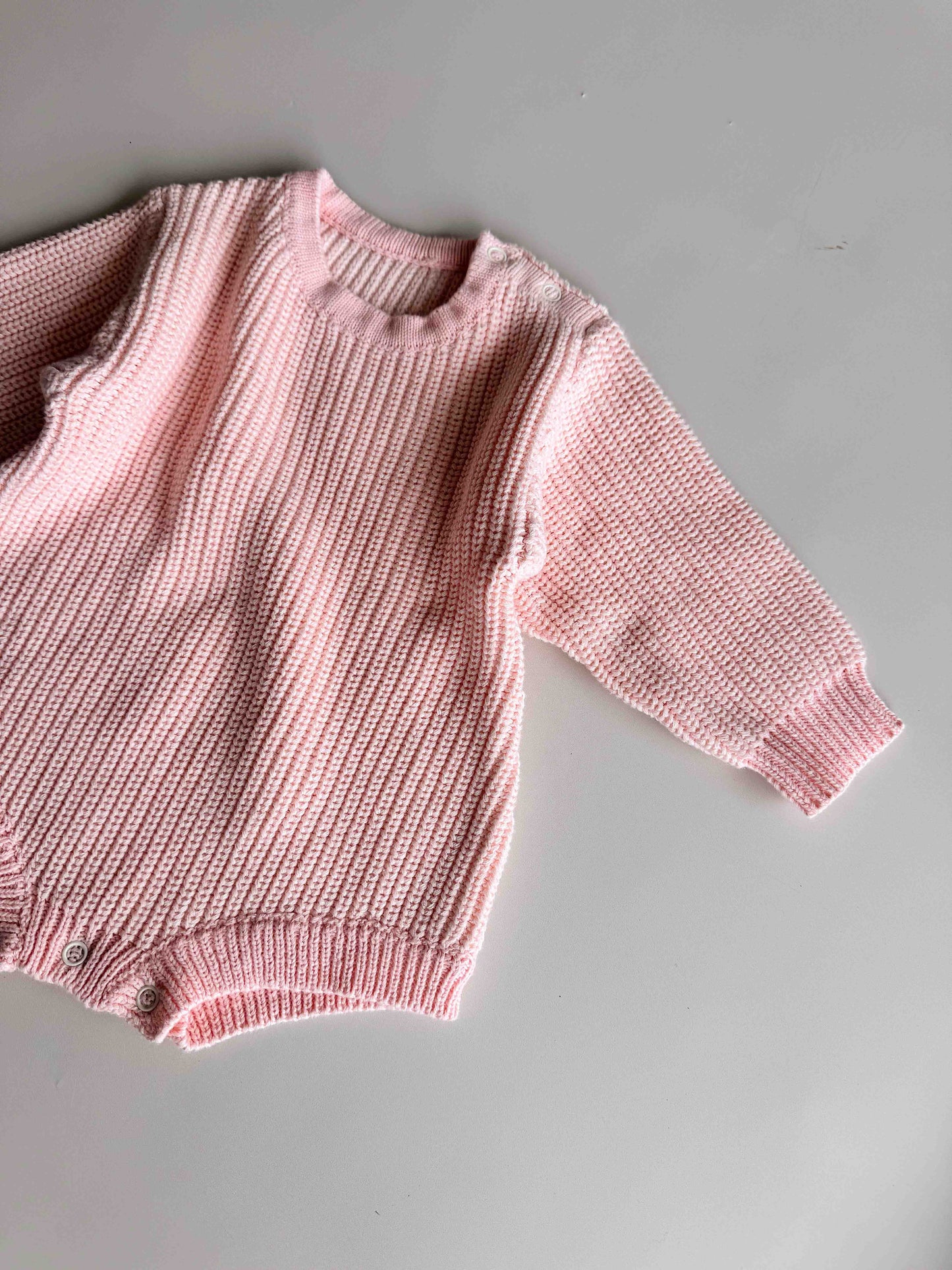 Chunky LS Romper | Sweetpea